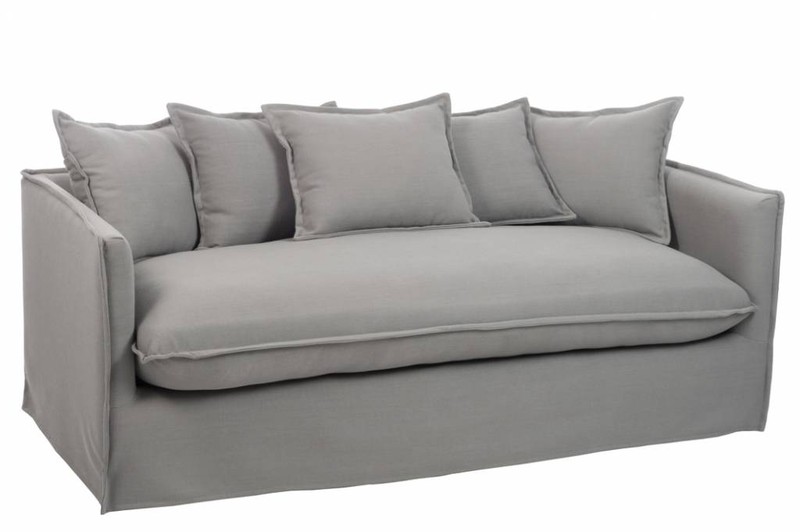 Cushions - Sofa - met kussens - linnen - grijs - 