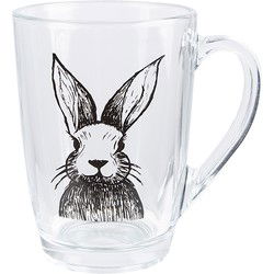 Clayre & Eef Theeglas Transparant Glas Konijn