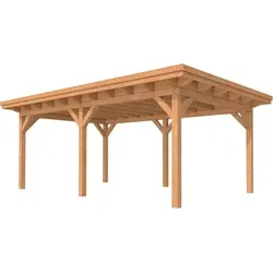 Hillhout douglas buitenverblijf plat dak prestige, 600 x 360 cm