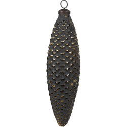 Clayre & Eef Kerstbal Zwart Glas