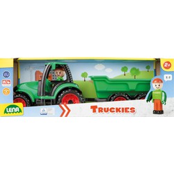 Lena Lena Lena Truckies Tractor met Aanhanger en LENA® speelfiguur 36cm