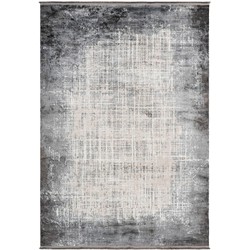 Luxury Picasso Elysee Vloerkleed - Laagpolig Luxe Tapijt - Soft Fluweel - Zilver- 80x150 CM