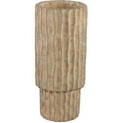 PTMD Bloempot Mitty - 20x20x45 cm - Cement - Bruin