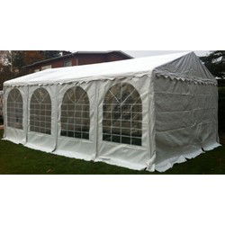 Premium Partytent PVC 3x8x2 mtr in Wit