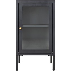 Dalby Cabinet - Cabinet with glass door, black
