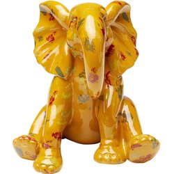 Decofiguur Elephant Dots Yellow 18cm