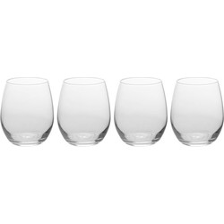 Excellent Houseware luxe sap/waterglazen - 4x stuks - 390 ml - Drinkglazen