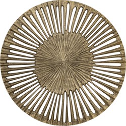 PTMD Marjun Gold Casted Alu Wall Panel Open Round L