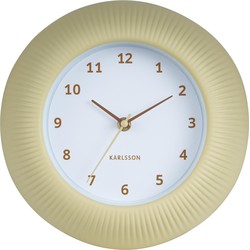 Wandklok Tender Rib - Zachtgeel - Ø25cm