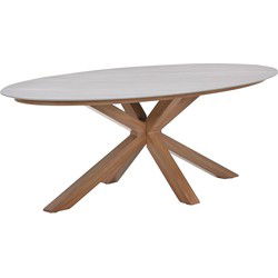 Scotland tafel - 230x115 cm - light teaklook - Centostone Napoli sand
