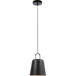 Kave Home - Metalen plafondlamp Daian met zwarte afwerking