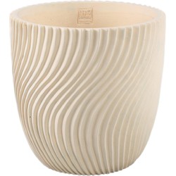 PTMD Bloempot Lianna - 30x30x30 cm - Cement - Creme