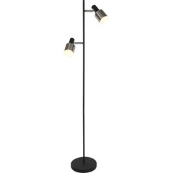 Moderne Vloerlamp - Anne Light & Home - Metaal - Modern - E27 - L: 25cm - Voor Binnen - Woonkamer - Eetkamer - Zwart