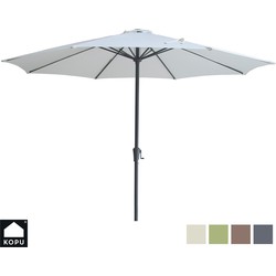 Kopu® Madrid grote Parasol Rond 350 cm met Beschermhoes - Creme