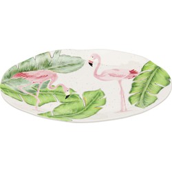 Kare Bord Flamingo Holidays Oval White 40cm