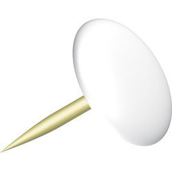Alco AL-151-10 Punaises Sun 9,5mm Messing Doos A 100 Stuks Wit