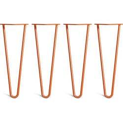 The Hairpin Leg Co. – Hairpin Legs – Salontafel – 35cm – 10mm - Salontafelpoten – 2 staven - Oranje