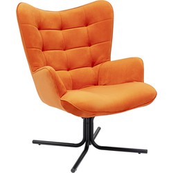 Kare Draaifauteuil Oscar Velvet Orange