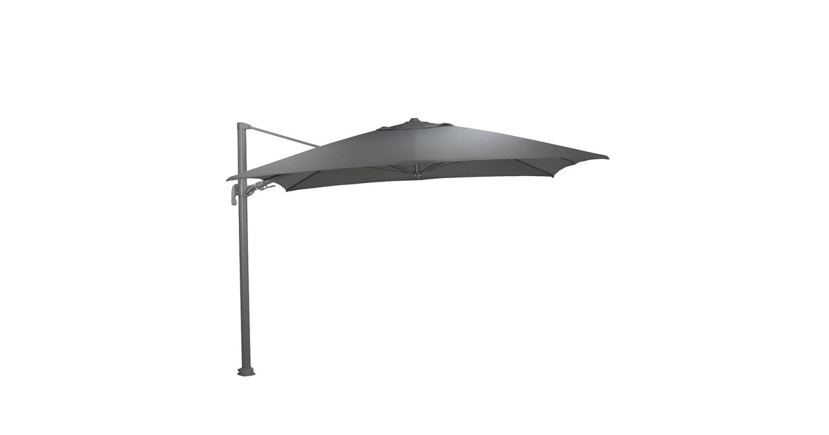 Garden Impressions Hawaii Big pole zweefparasol - 350 x 350 - arctic grey/ donkergrijs