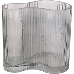 Vaas Allure Wave - Glas Donkergrijs - 12x18cm