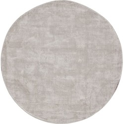 MUST Living Carpet La Belle round large,Ø250 cm, light grey, 100% viscose