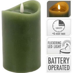 Led Candle 90X150 mm Oliv Green