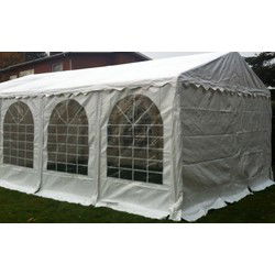 Premium Partytent PVC 6x6x2 mtr in Wit
