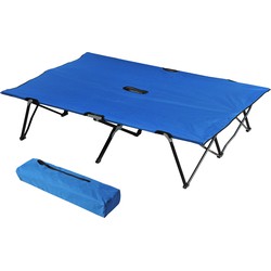 4goodz Outsunny Opvouwbaar Campingbed extra Breed, Veldbed 125x193cm