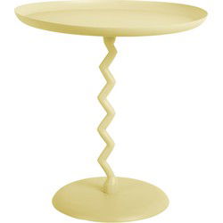 Bijzettafel Zig Zag - Zachtgeel - Ø40cm