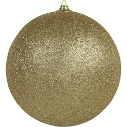 Othmar Decorations Kerstbal - goud - D18 cm - kunststof - glitter - Kerstbal