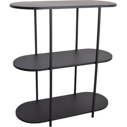 LOFT42 Oval Sidetable - Zwart - metaal - 77x70x30