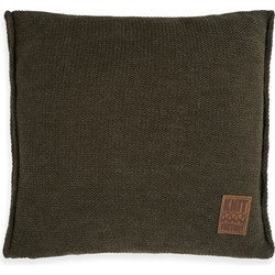 Knit Factory Uni Sierkussen - Groen - 50x50 cm - Inclusief kussenvulling