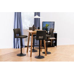 Barkruk Grijs - Zithoogte 62-83cm - 52x42x115cm - Millie - Set van 2