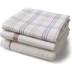 Twentse Damast 3PACK Keukentextiel Mix&Match - Ecru