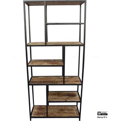 Benoa Creola Iron Bookrack with Wooden Shelves 84 cm