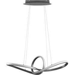 Moderne Hanglamp  Sansa - Metaal - Grijs