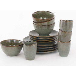 Mica Decorations Tabo Serviesset 4 Persoons - 16-delig - Groen