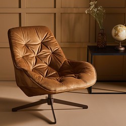 James fluwelen draaibare fauteuil