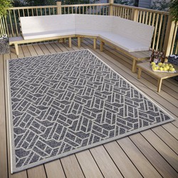 Buitenkleed - Eru Grijs/Beige - 76 X 150 CM