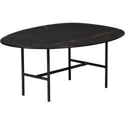 WOOOD Vajen Salontafel - Marmeren Look - Zwart - 34x80x60
