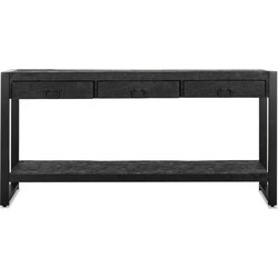 Benoa Britt 3 Drawer Sidetable Black 150 cm