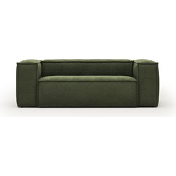 Kave Home - 2-zitsbank Blok in groen ribfluweel/corduroy 210 cm