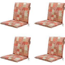 Madison -  Stapelstoelkussen Jacky terra - Ca. 97x49 cm - Set van 4