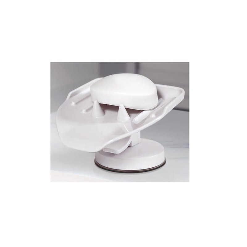 Zeephouder met zuignap 2-in-1 wit - 