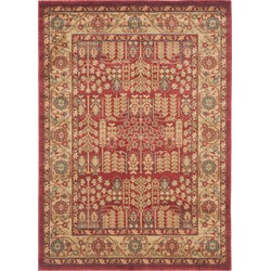 Safavieh Traditional Indoor Woven Area Rug, Mahal Collection, MAH697, in Red & Natural, 122 X 170 cm