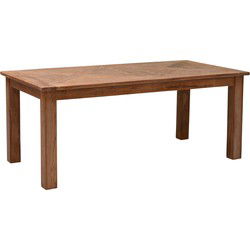 D - Livingfurn - Eetkamertafel Berlian - Teakhout - 240x100 cm - Bruin