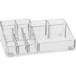 Make-up organizer 14 vakken rechthoek 22,5 x 7 cm van kunststof - Make-up dozen