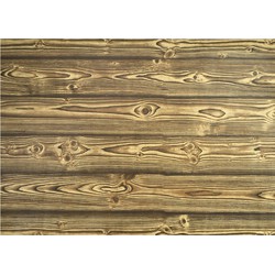 Decoratie plakfolie - 3x - bruin hout patroon - 45 cm x 2 m - zelfklevend - Meubelfolie