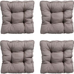 Madison -  Zitkussen Florance Basic taupe - Ca. 47x47 cm - Set van 4