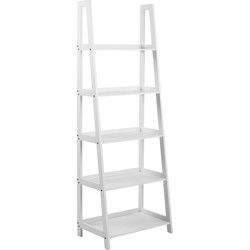 Boekenkast - Wit - 63x40x180cm - Zoster